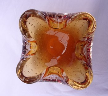 Cendrier en verre de Murano, année 70