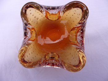 Cendrier en verre de Murano, année 70
