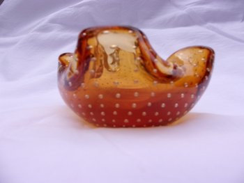 Cendrier en verre de Murano, année 70