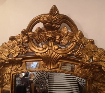 Spiegel mit Glasperlen - Regency - Provence - 18. Jahrhundert