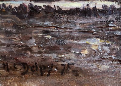 Hippolyte Camille Delpy, Night Seascape In Cancale