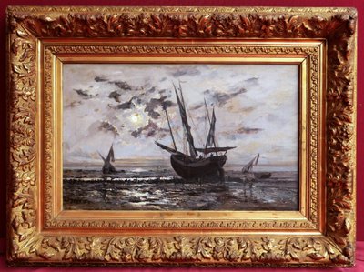 Hippolyte Camille Delpy, Night Seascape In Cancale