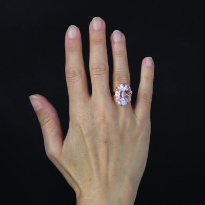 Vintage Kunzite Ring In Gold