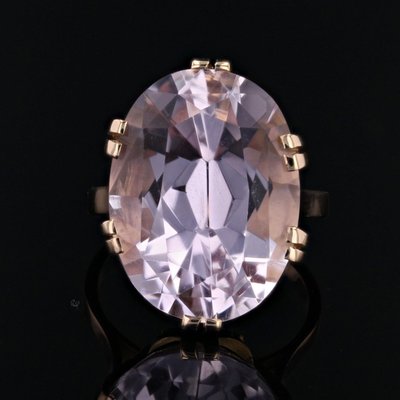 Vintage Kunzite Ring In Gold