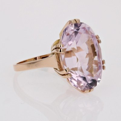 Vintage Kunzite Ring In Gold