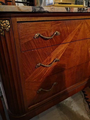 Cassettiera - Art Deco - Mogano e palissandro - Circa 1930