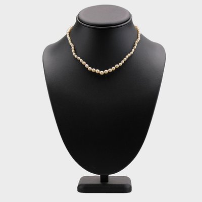 Feine Barockperlenkette mit Diamantverschluss