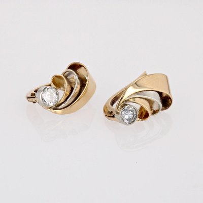 Old Ribbon And Diamond Earrings