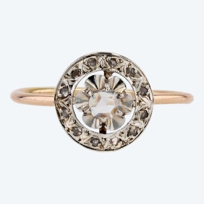 Old Round Rose Cut Diamond Ring
