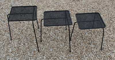 3 Soumba-Satztische von Mathieu Matégot, ca. 1953
