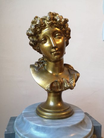 Pendulum terminal - Marble and gilded bronze - Japy Frères - G. Faraoni - Circa 1860