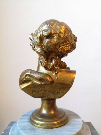 Pendulum terminal - Marble and gilded bronze - Japy Frères - G. Faraoni - Circa 1860