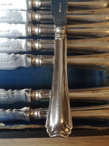 Set of twelve knives - Silver plated - Viscounts Gage - Circa 1920