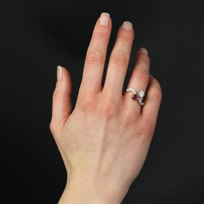 Bague Toi Et Moi Diamants Et Rubis
