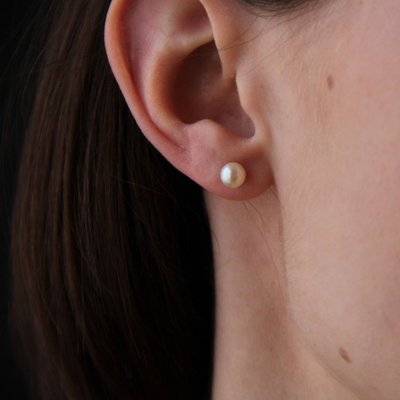 Old Pearl Earrings And Its Rose Gold Pendants Fine Pearls