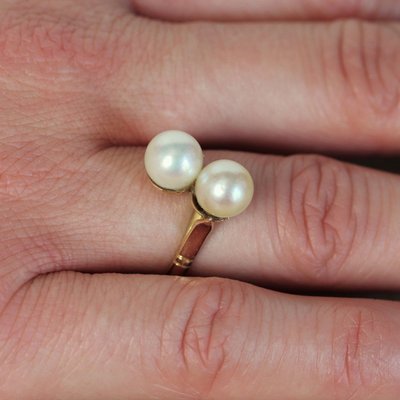Zuchtperlen-Duo-Ring