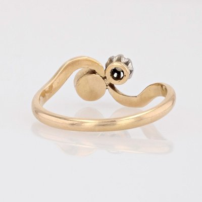 Bague Toi Et Moi Ancienne Perle Et Diamant