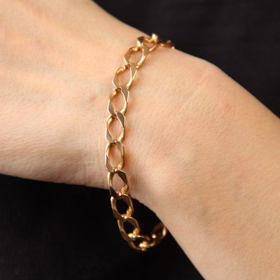 Bracelet Gourmette Or Rose