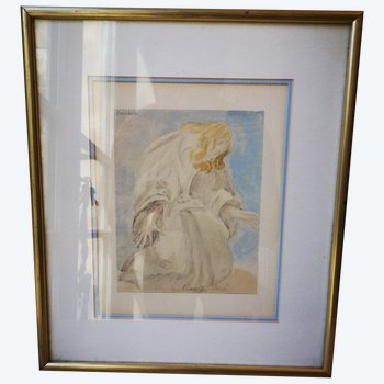 Antoine Bourdelle (after) - Prayer of Christ - Signed lithograph