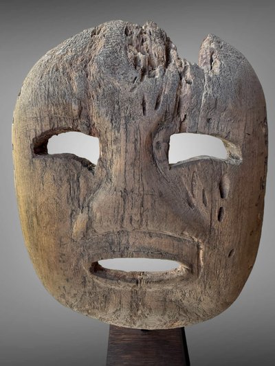 Inuit-Yup'ik-Maske aus Alaska, frühes 20. Jahrhundert