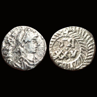 Gunthamund – 25 deniers d’argent, Carthage (484–496) – Rare – Certificat d’authenticité