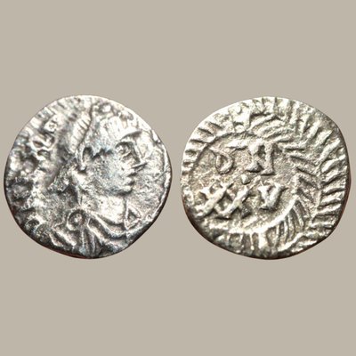 Gunthamund – 25 deniers d’argent, Carthage (484–496) – Rare – Certificat d’authenticité