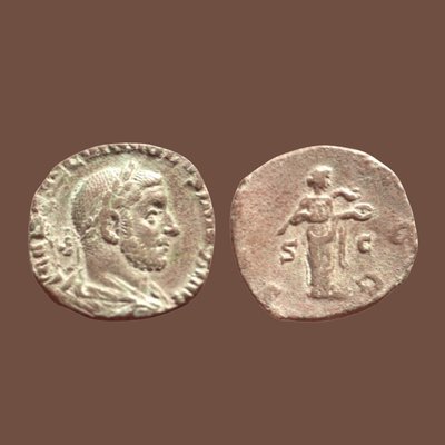 Rare sesterce de Volusien – SALVS AVGG (251–253)