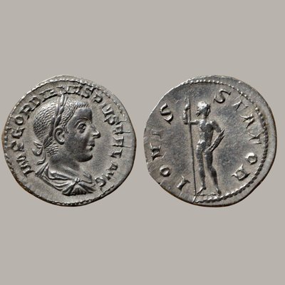 Gordien III – Denier d’argent, Rome, 241–243 apr. J.-C. – IOVIS STATOR – Certificat d’authenticité