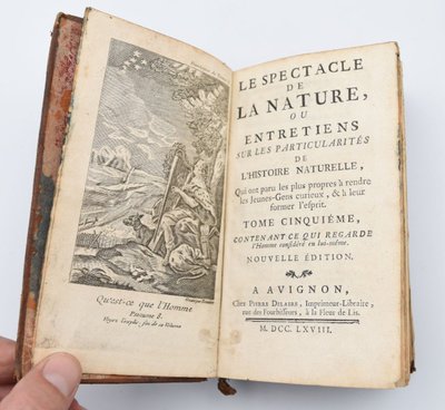 Bücher 1768 Das Schauspiel der Natur Pluche Noel Antoine Herausgegeben von Veuve Estienne
