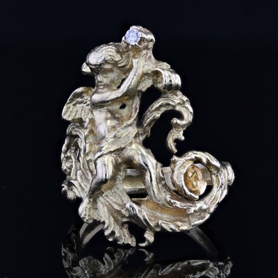 Anello Angelot antico in oro e diamante