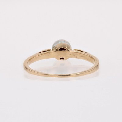 Solitaire Or Jaune Perle De Culture