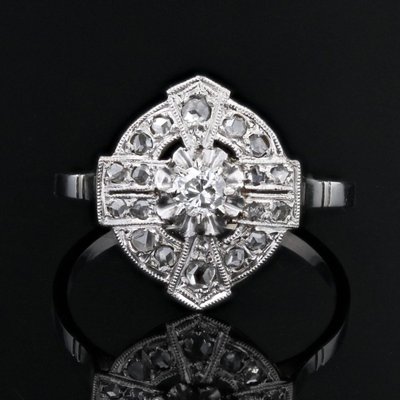 Anello di diamanti Art Déco