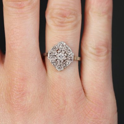 Anello di diamanti Art Déco