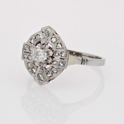 Anello di diamanti Art Déco