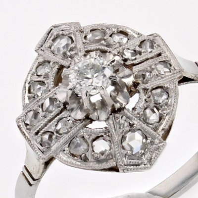 Anello di diamanti Art Déco