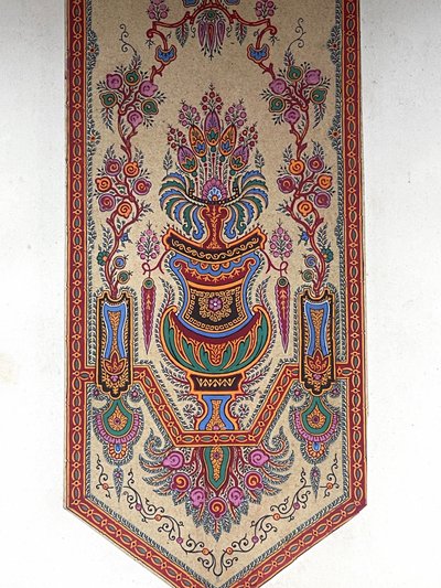 TEXTILE PROJECT for bell cords. Gouache. Early 20th century.