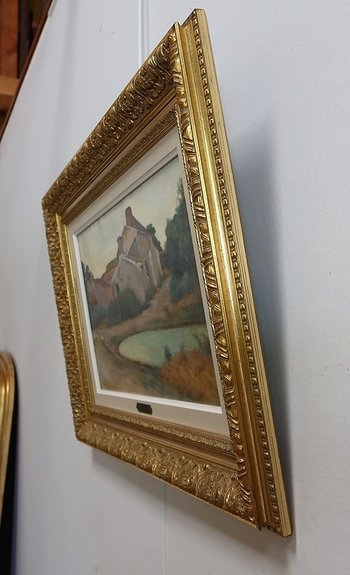  Tableau « Scène Champêtre », signé C. Perron – Début XXe 