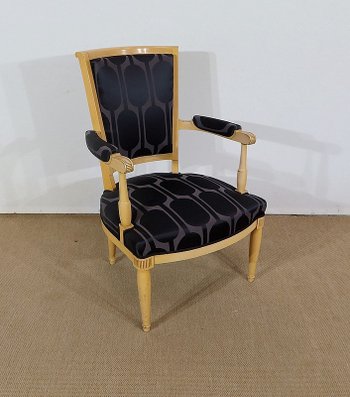  Paire de Fauteuils Modernisme en Sycomore massif, goût Directoire – 1940 