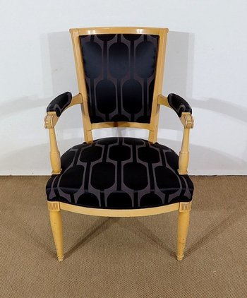  Paire de Fauteuils Modernisme en Sycomore massif, goût Directoire – 1940 