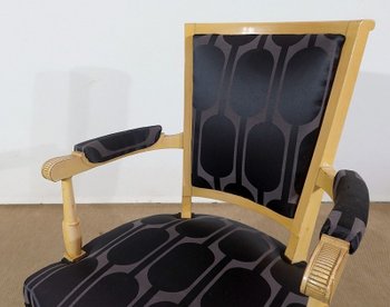  Paire de Fauteuils Modernisme en Sycomore massif, goût Directoire – 1940 