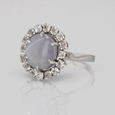 Sternsaphir- und Diamantring