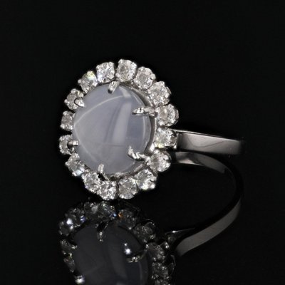 Sternsaphir- und Diamantring