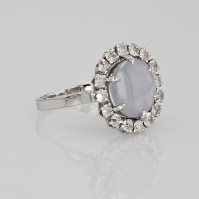 Sternsaphir- und Diamantring