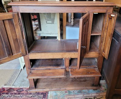 buffet en chene 3 portes 2 abattants  long 130cm
