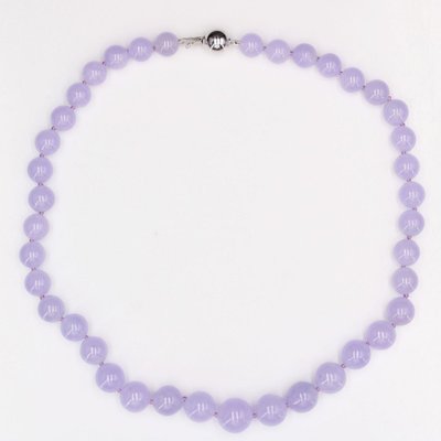 Collier De Perles De Jade Jadeite Parme