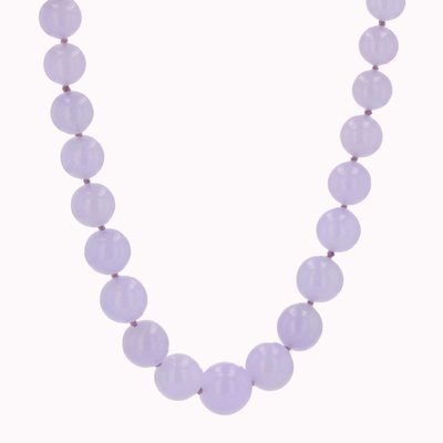 Collier De Perles De Jade Jadeite Parme
