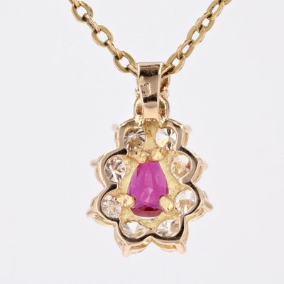Pendentif Rubis Et Diamants