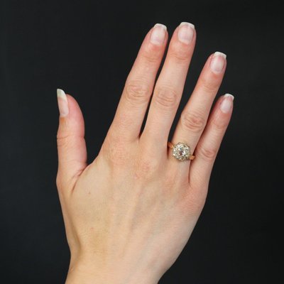Antique Rose Cut Diamond Marguerite Ring