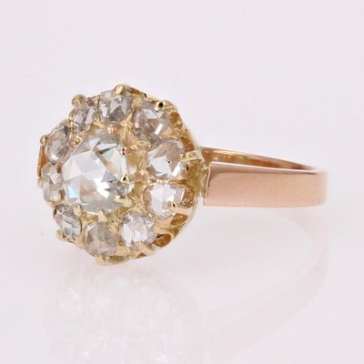 Antique Rose Cut Diamond Marguerite Ring