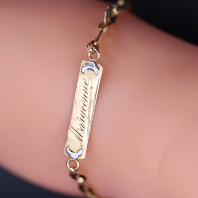 Maryvonne Antik-Gelbgold-Panzerkette